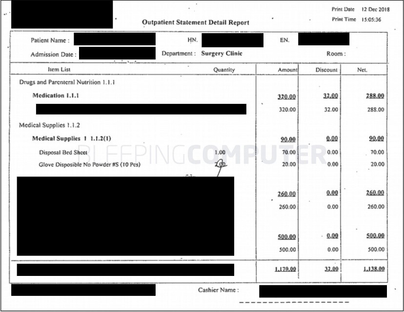 Medical Statement Detail Report | SOSECURE MORE THAN SECURE