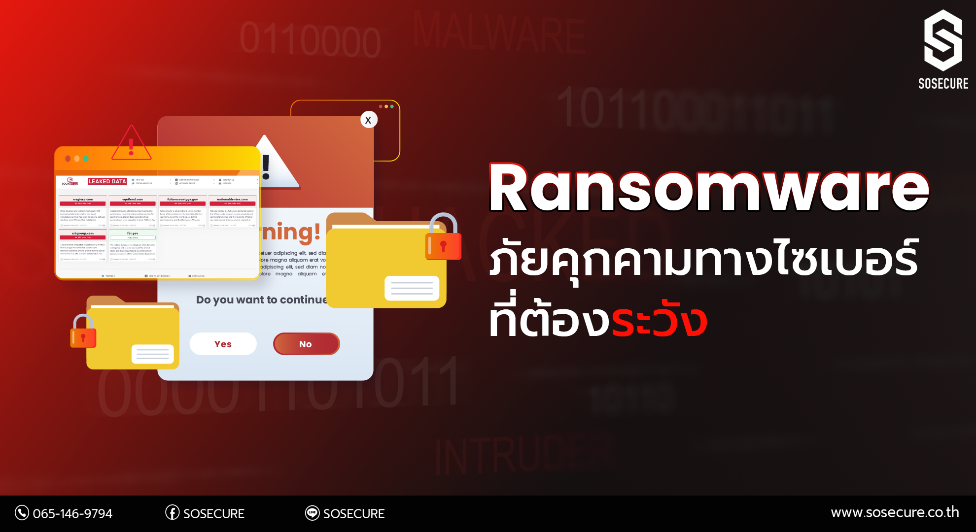 Ransomware คือภัยคุกคามที่ต้องระวัง